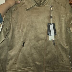 Chic Tan Leather Jacket for Women